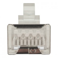 Коннектор (вилка) FTP кат.6 8P8C универсальная, 15U", 3 зубца, упак 100 шт Datarex DR-3005